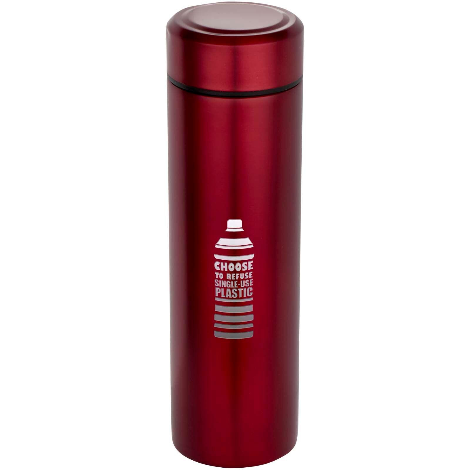 Taylor 450 ml Doppelwand Isolierflasche aus Edelstahl mit Teesieb - rot-232