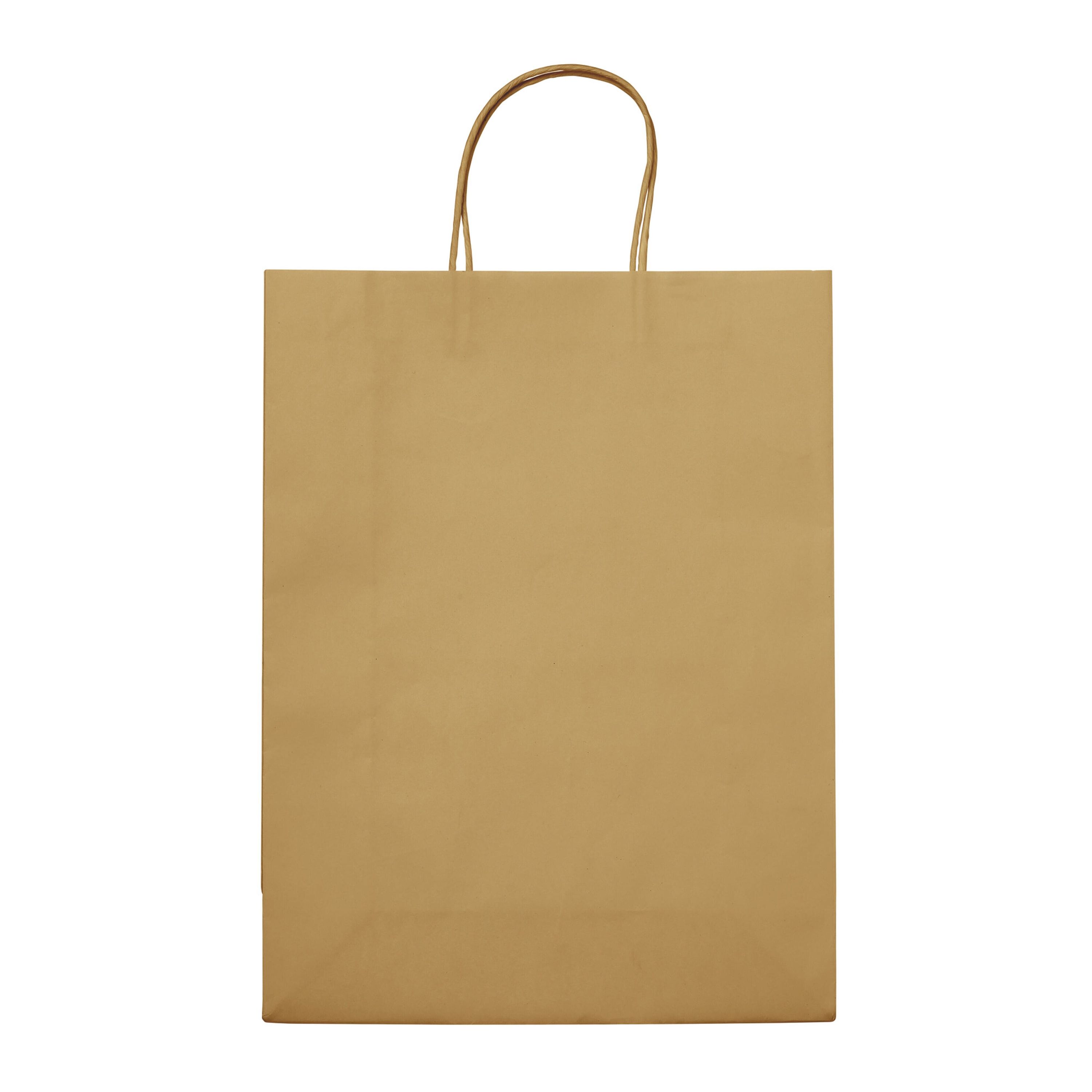 Große Papiertasche im Eco Look 120g/m² - hellbraun-695