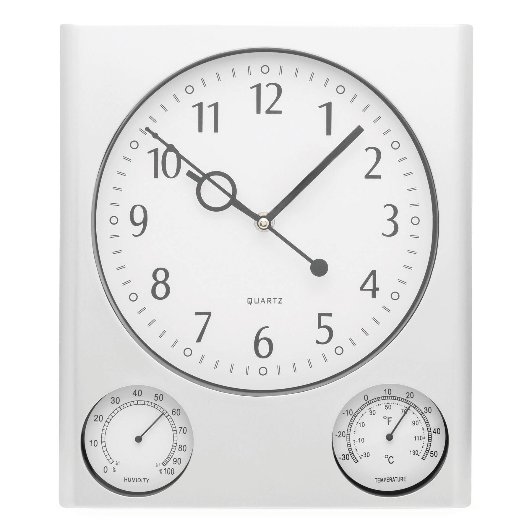 Rechteckige Wanduhr SATURN - silber-688
