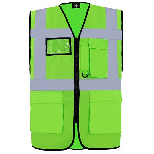 CO² Neutral Multifunctional Executive Safety Vest Hamburg - lime green-193