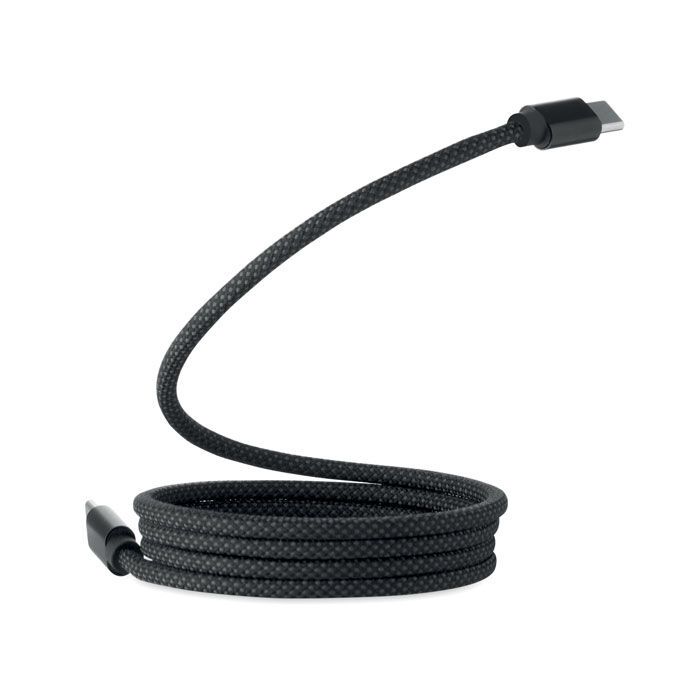 Magnetisches Kabel RPET BRAID - schwarz-317