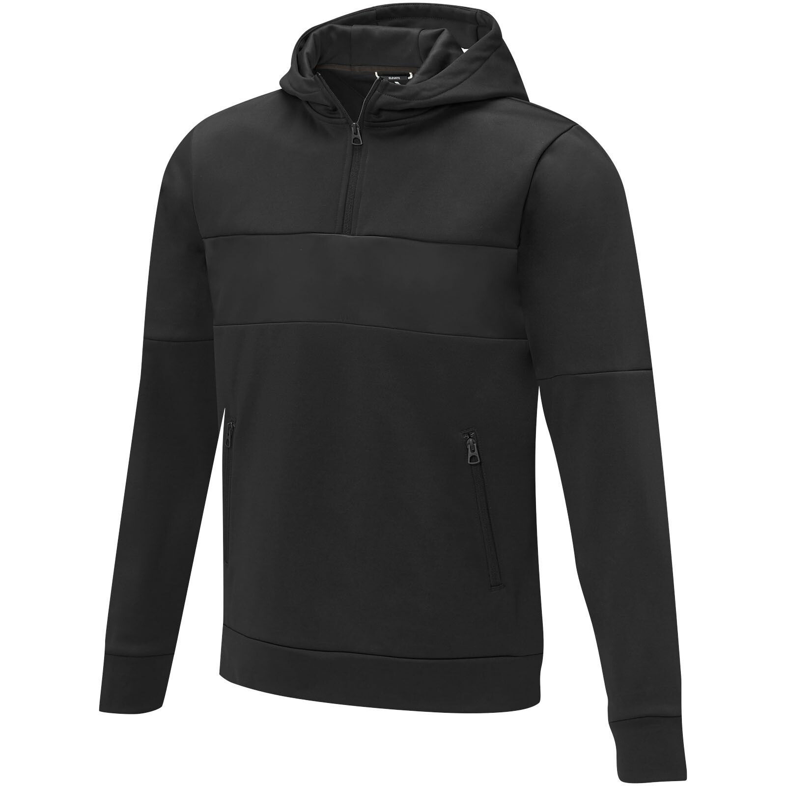 Sayan Kapuzenpullover mit halbem Reißverschluss für Herren - schwarz - XXL-802