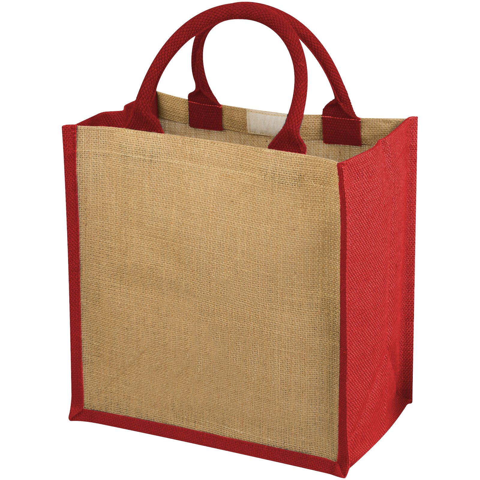 Chennai Jute Tragetasche 16L - natur -  rot-254