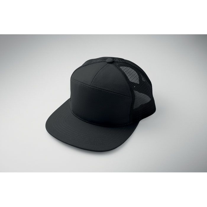 Flache Kappe 7 Panels BEAD - schwarz-237