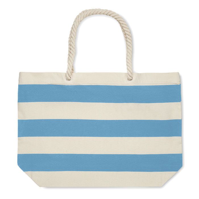 Strandtasche Baumwolle 220 g HEAVEN STRIPE - babyblau-55