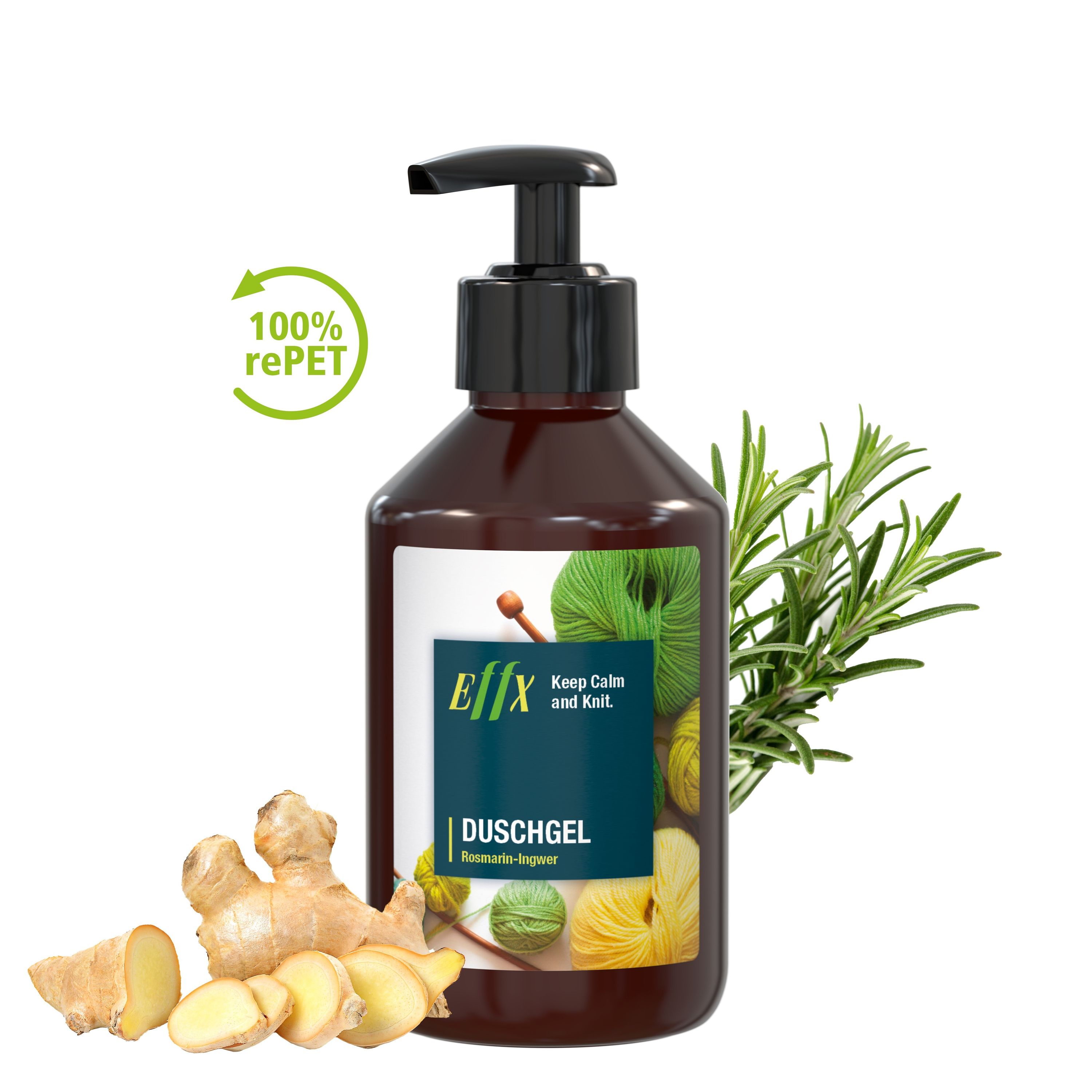 250 ml Spender Duschgel Rosmarin-Ingwer Body Label-368