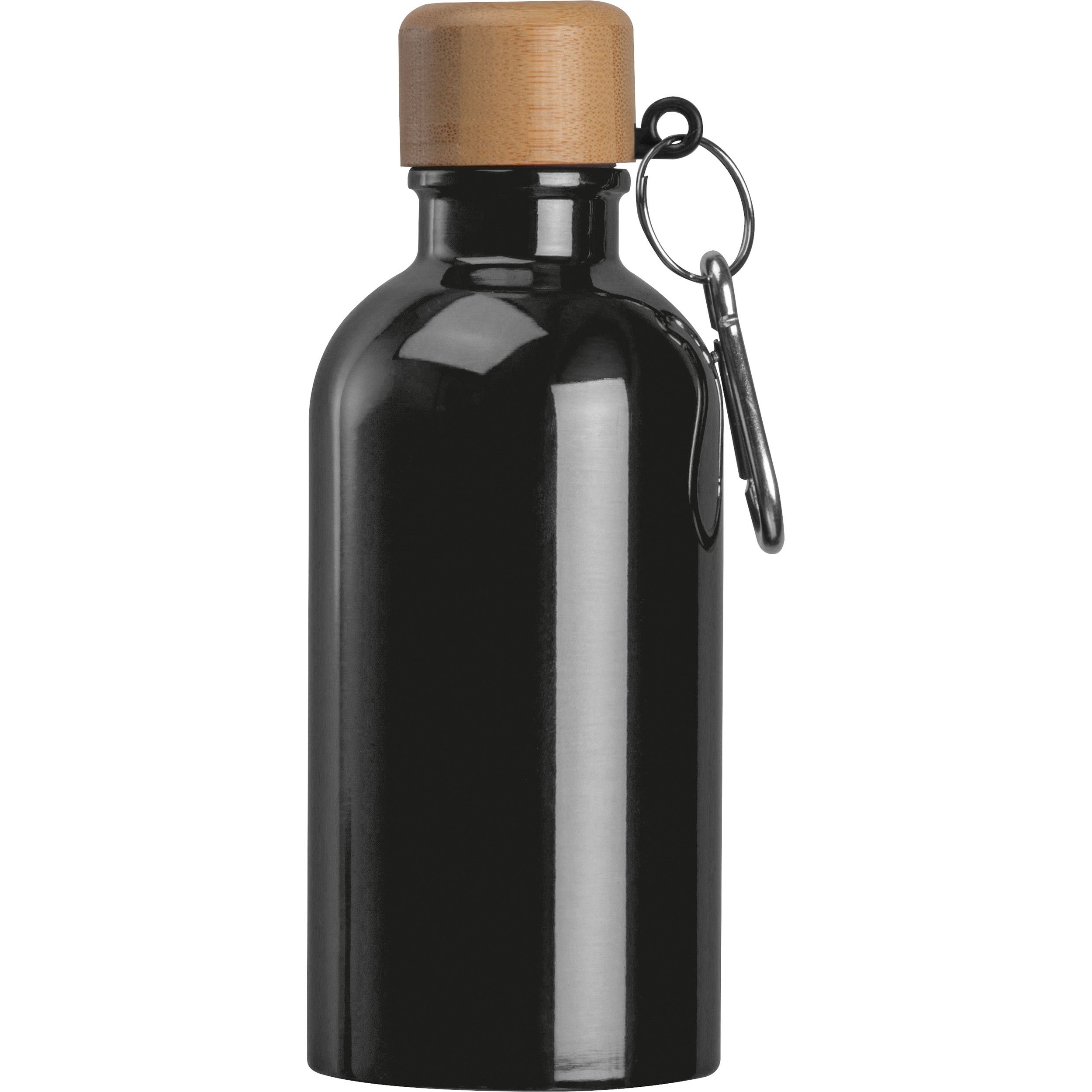 Edelstahltrinkflasche mit Karabiner, 400ml MARILYN - dunkelblau-478