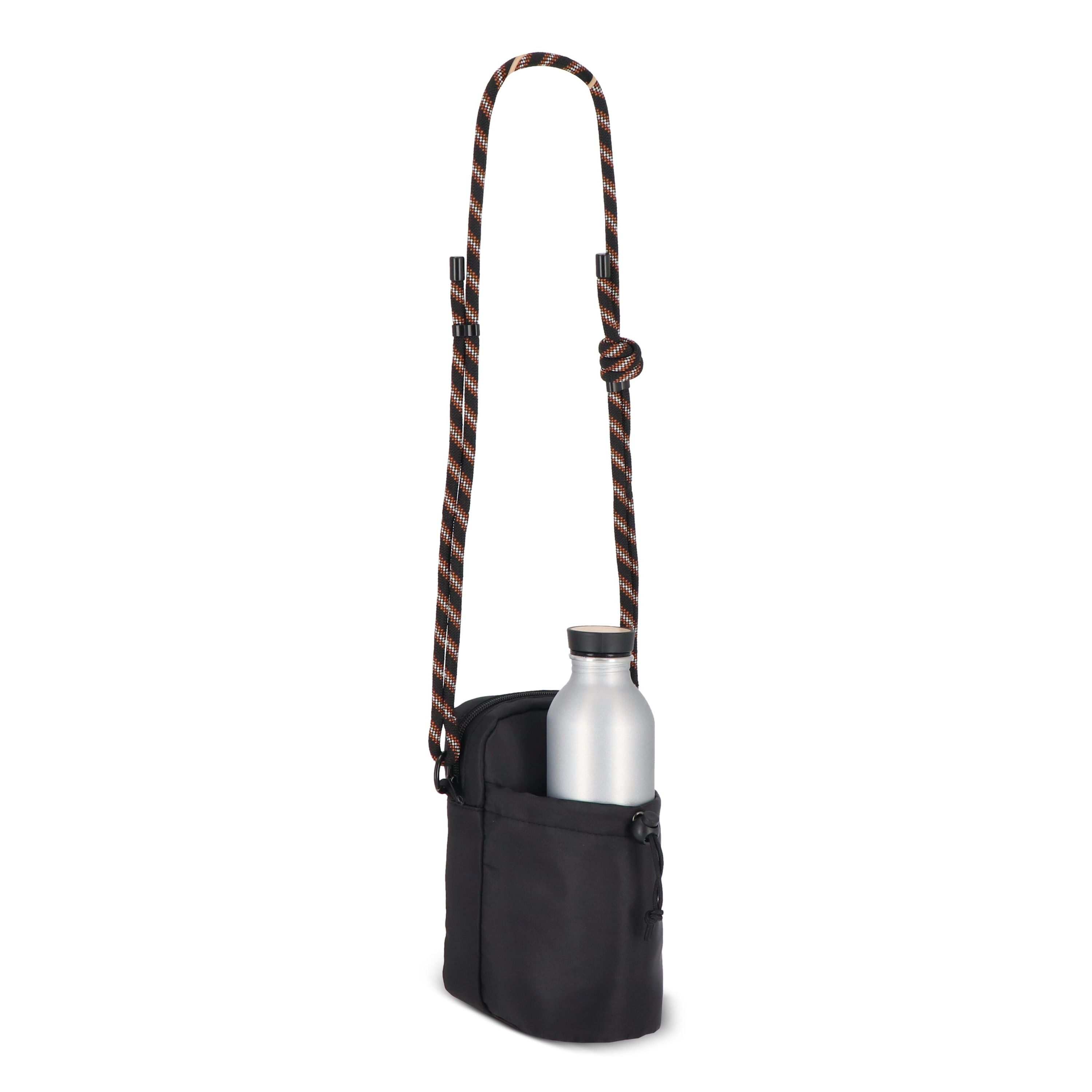 Crossbody Flaschenhalter-Tasche mit Paracord-Gurt - schwarz-155