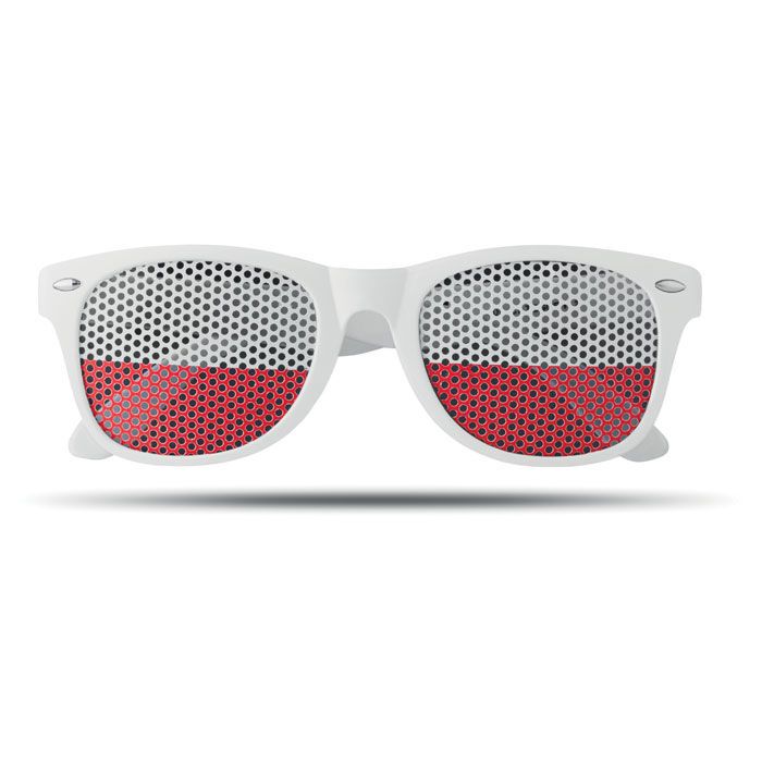 Fan Sonnenbrille FLAG FUN - weiß-657