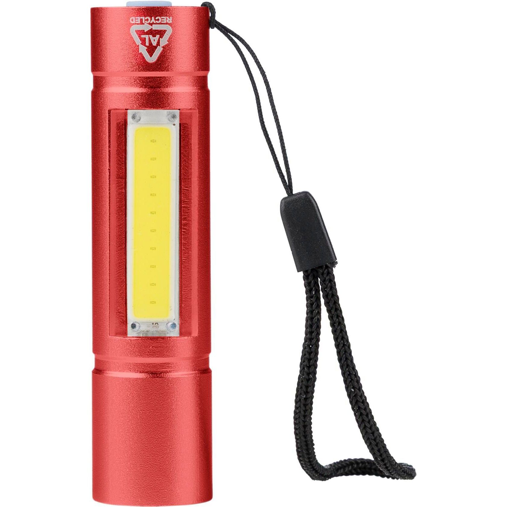 Taschenlampe aus recyceltem Aluminium COB Sami - rot-719