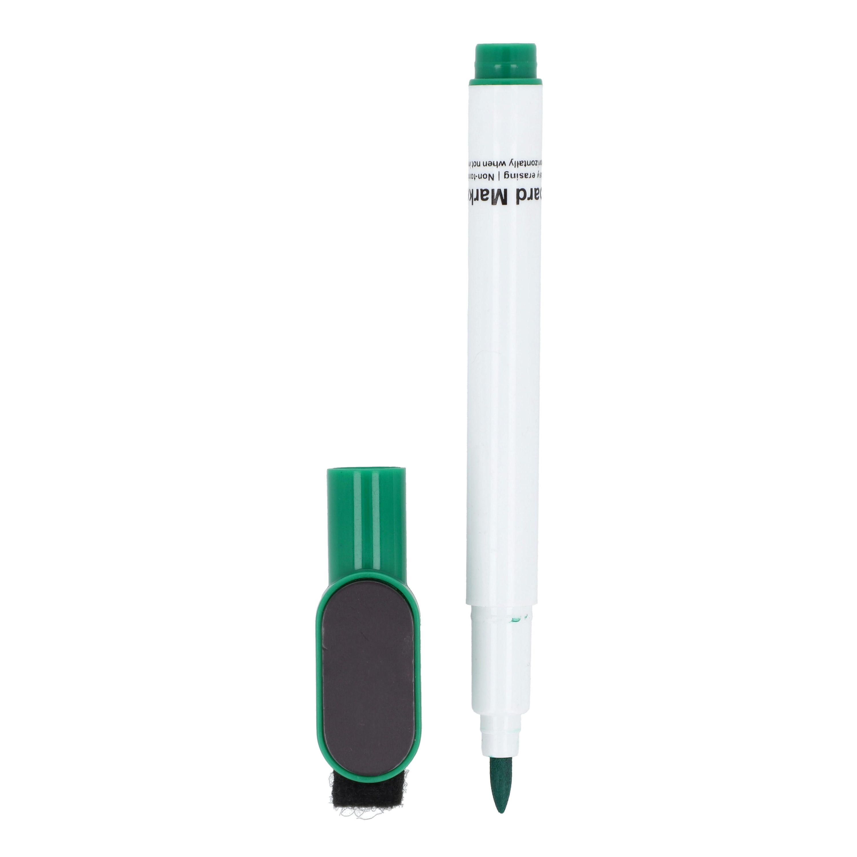 Whiteboard-Marker mit Magnet und Wischer - grün-246
