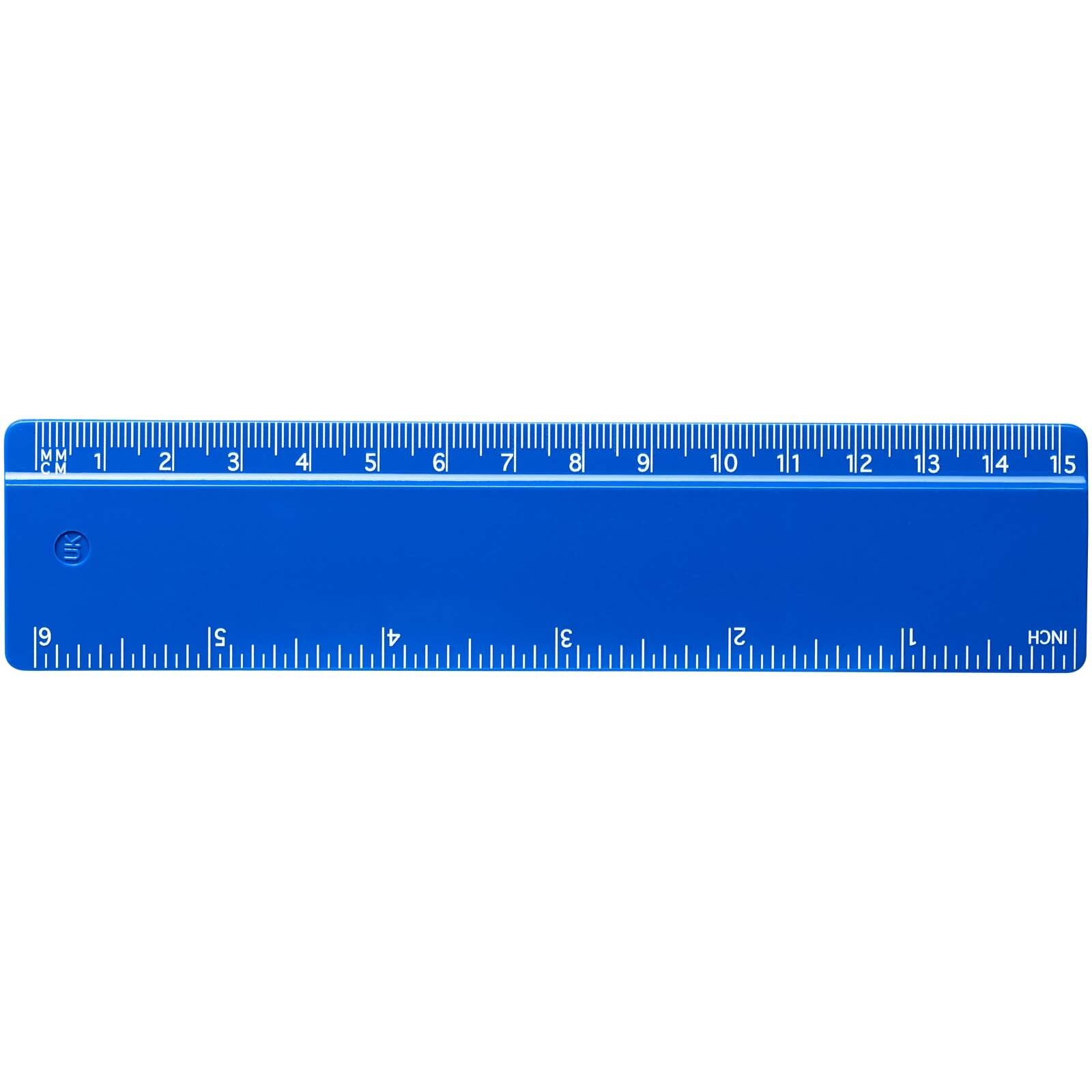 Renzo 15 cm Kunststofflineal - blau-364