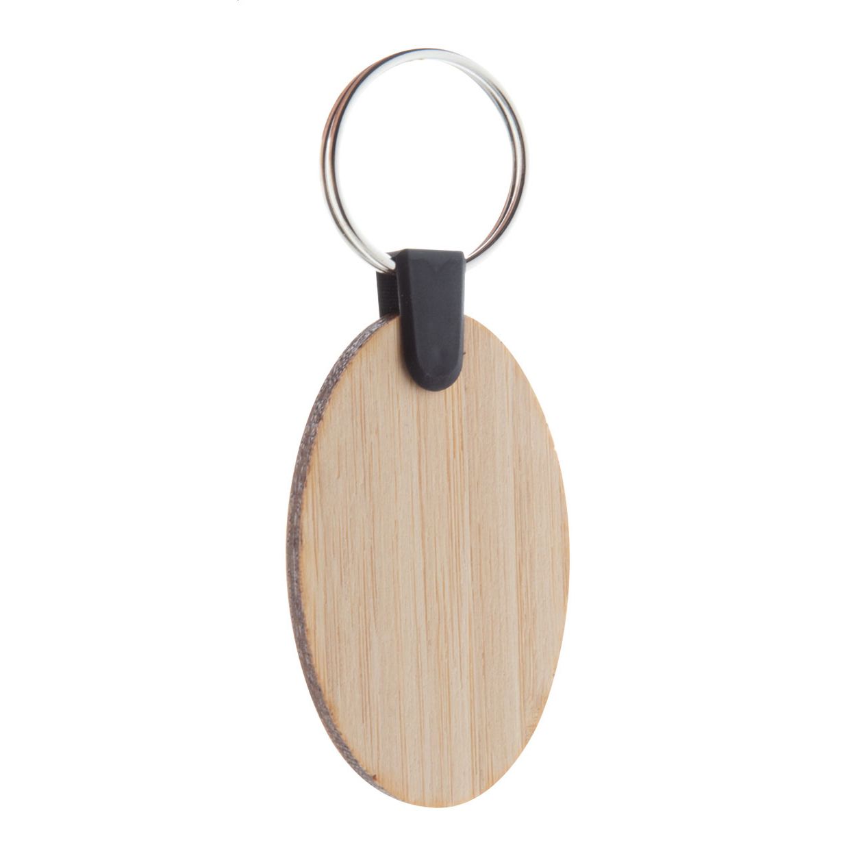 Bambus-Schlüsselanhänger, oval Bambry - natur-929