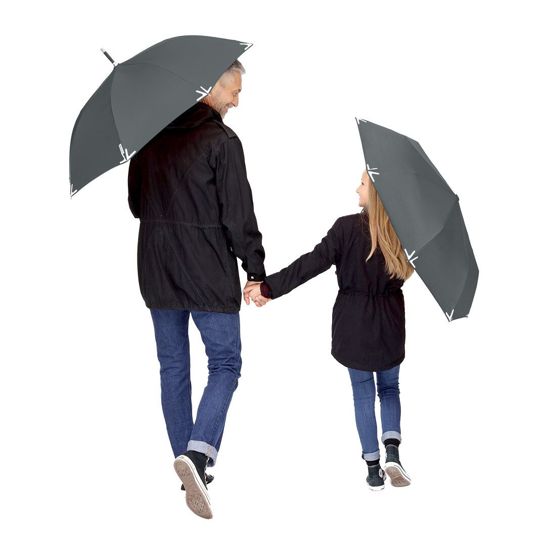 Taschenschirm Safebrella® LED-Lampe Ø98 cm - grau-596