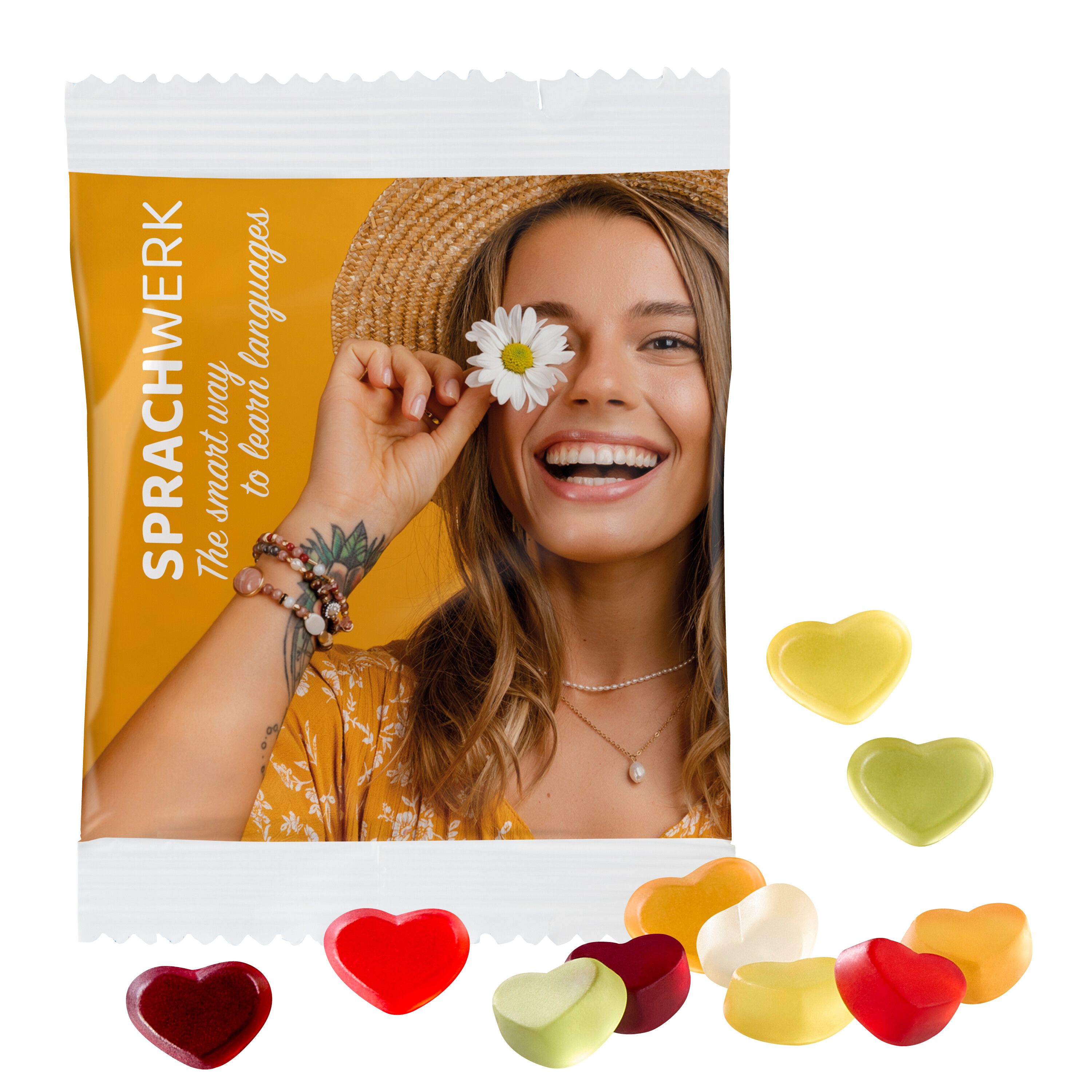 VEGANE Fruchtgummi STANDARD-Formen 20 g im kompostierbaren Tütchen-523
