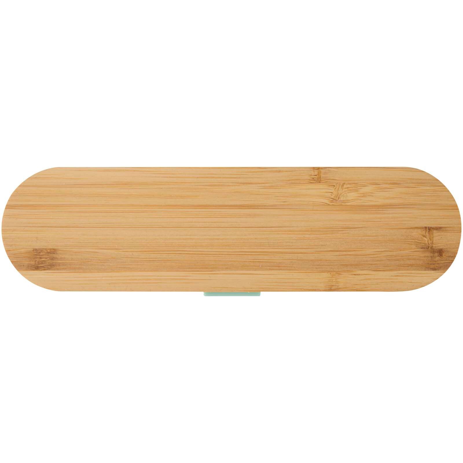 Runa Besteckset mit Bambusdeckel - mintgrün-485