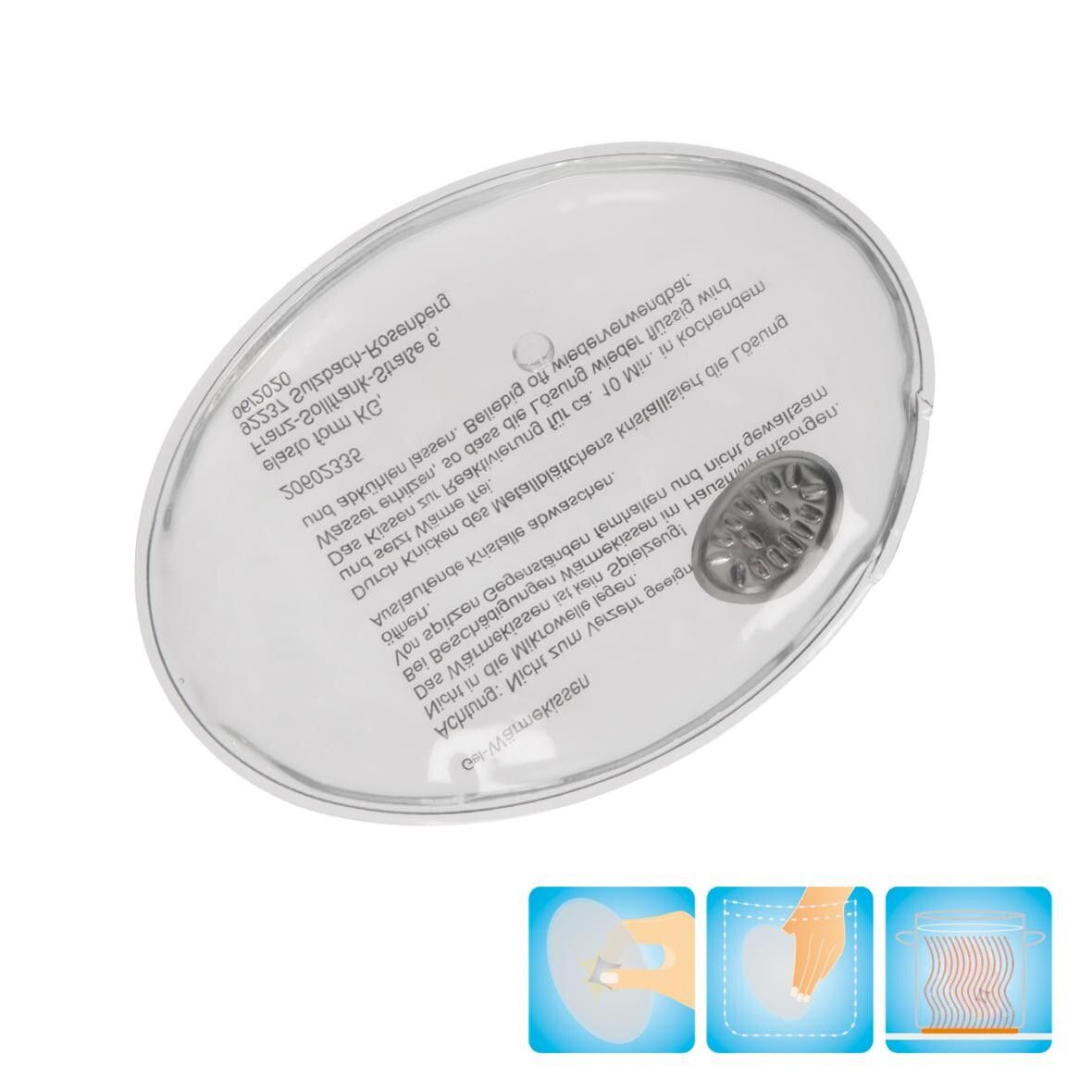 Gel-Wärmekissen Oval, groß - transparent-75