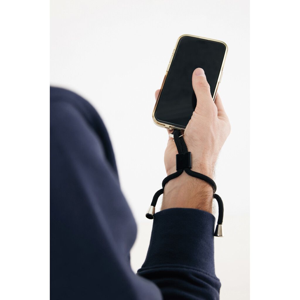 CarryLoop verstellbares Handy-Handgelenksband aus RCS rPET - schwarz-219