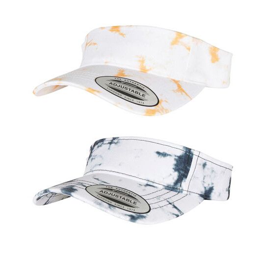 Batik Dye Curved Visor Cap - black-white-231