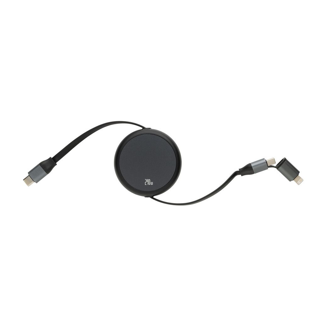 Terra ausziehbares 240W 2-in-1 Kabel aus RCS rec. Aluminium - schwarz-127