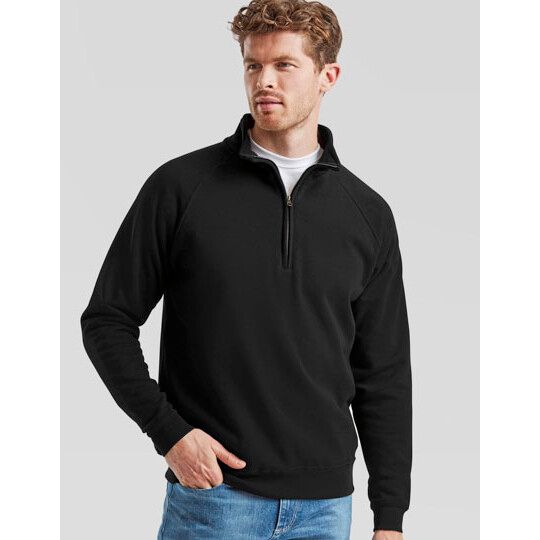 Classic Zip Neck Sweat für Herren - heather grey-463
