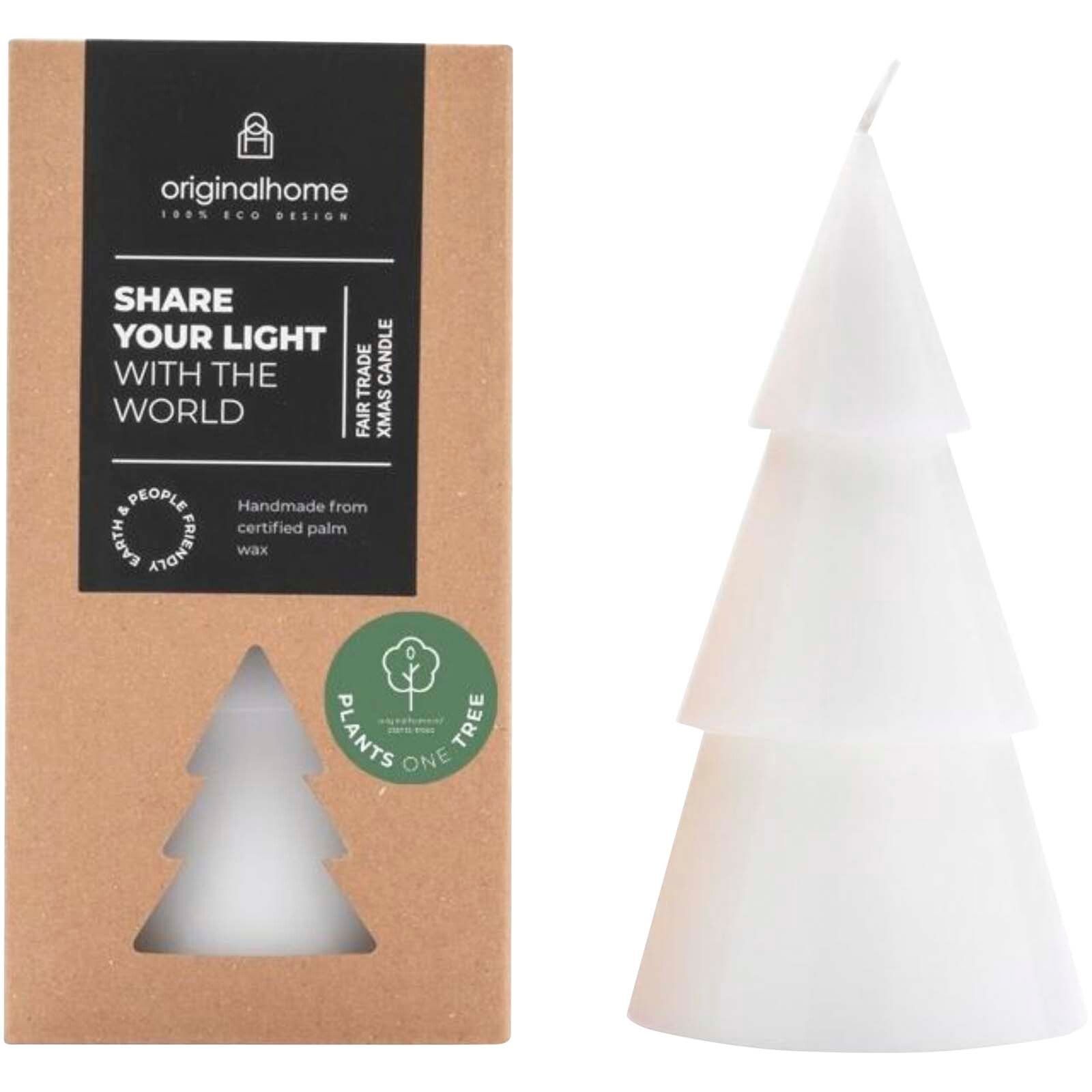 Originalhome Weihnachtsbaum Kerze L - weiss-358