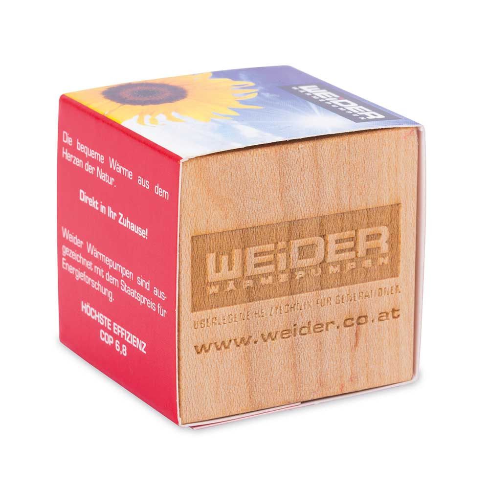 Pflanz-Holz Magnet mit Samen - Basilikum, 2 Seiten gelasert-952