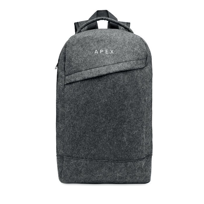 13" Laptop Rucksack RPET-Filz LLANA - steingrau-951