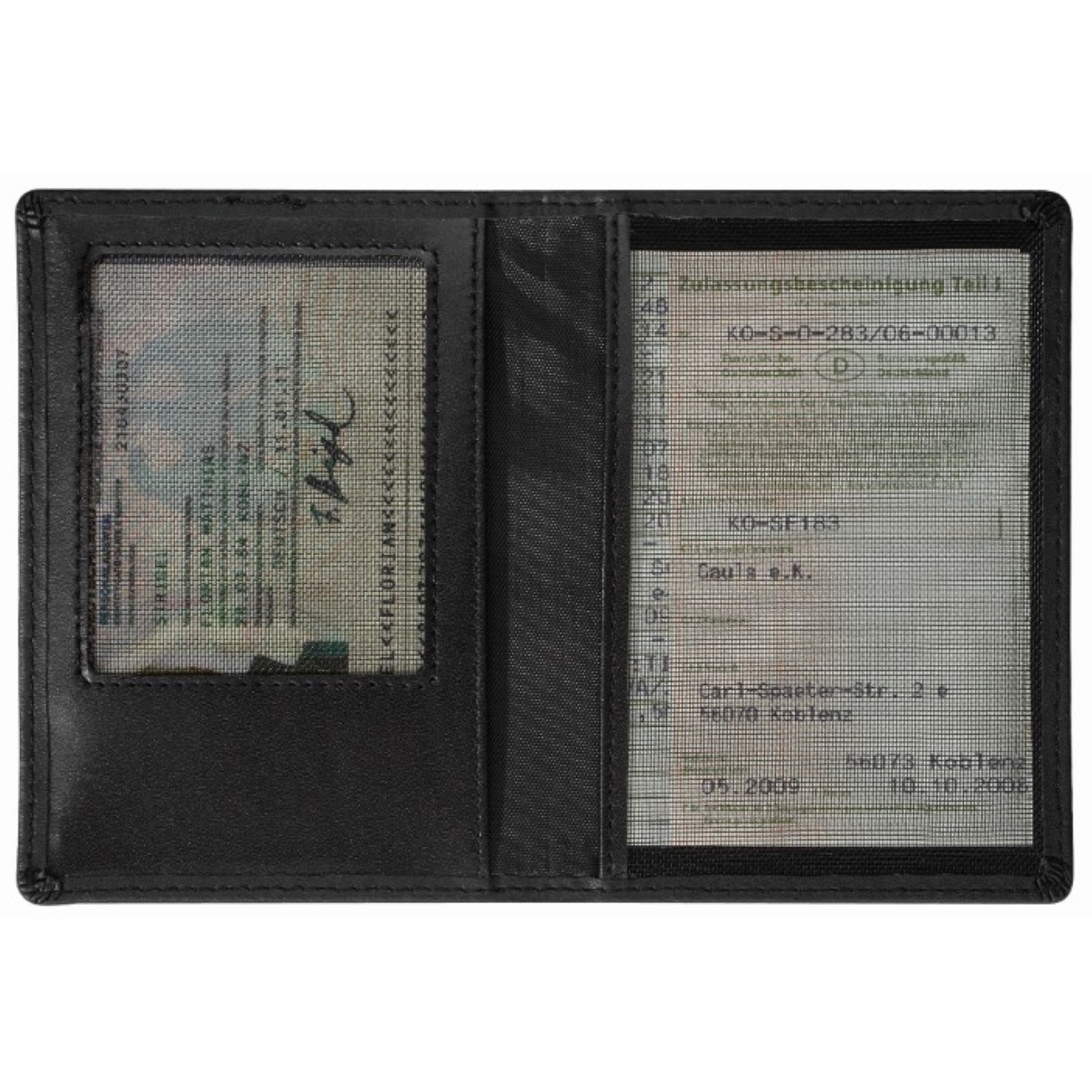 thanxx® Ausweistasche "TopClassNet" - schwarz-316