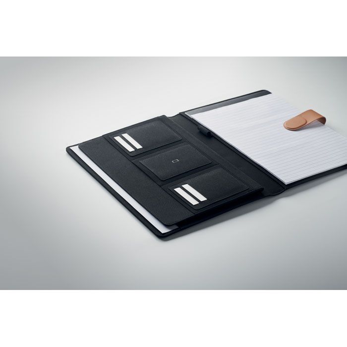 DIN A4 Konferenzmappe RPET FAUX - schwarz-326