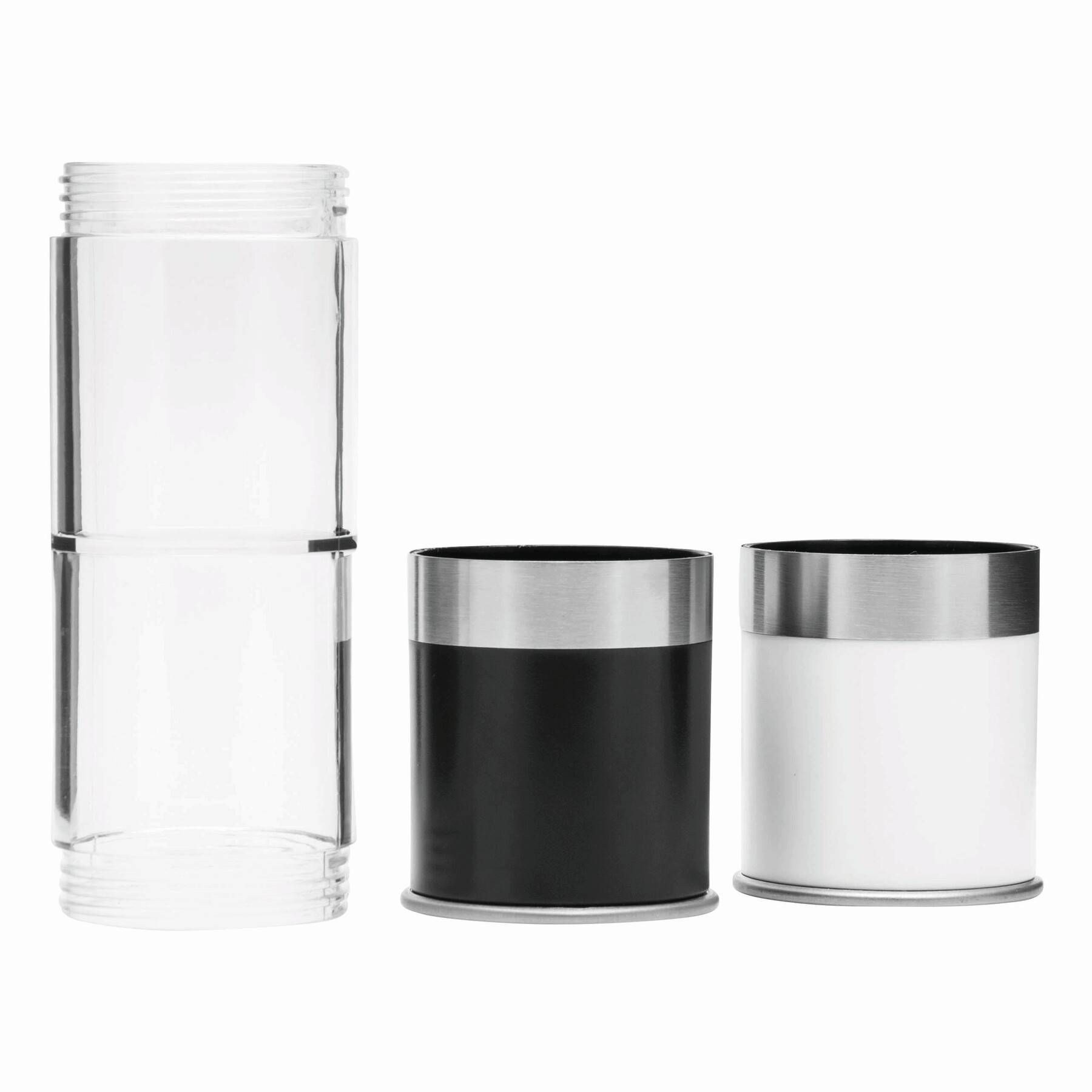 Salz- und Pfeffermühle BOTH TOGETHER - schwarz - silber - weiß-918