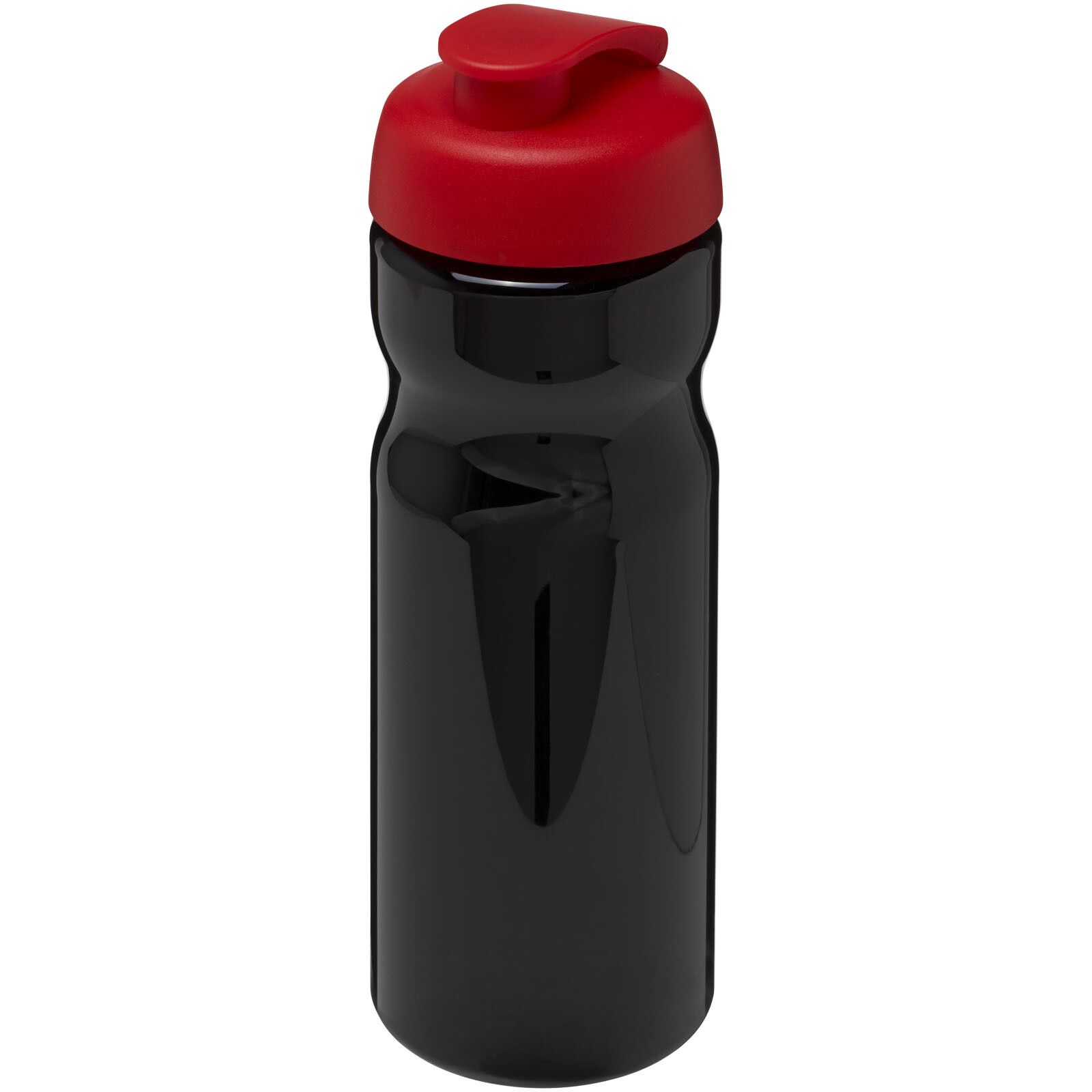 H2O Active Base 650 ml Sportflasche mit Klappdeckel - schwarz -  rot-517