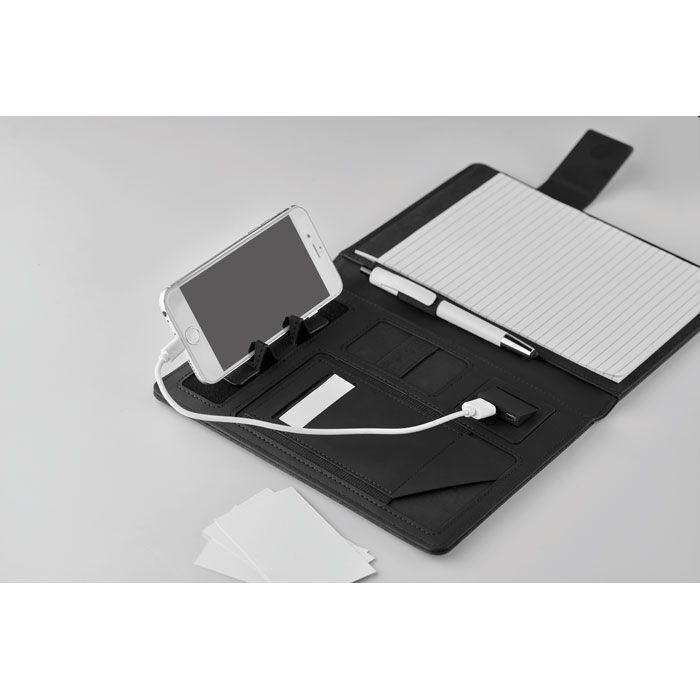 DIN A5 Portfolio & Powerbank POWERNOTY - schwarz-453