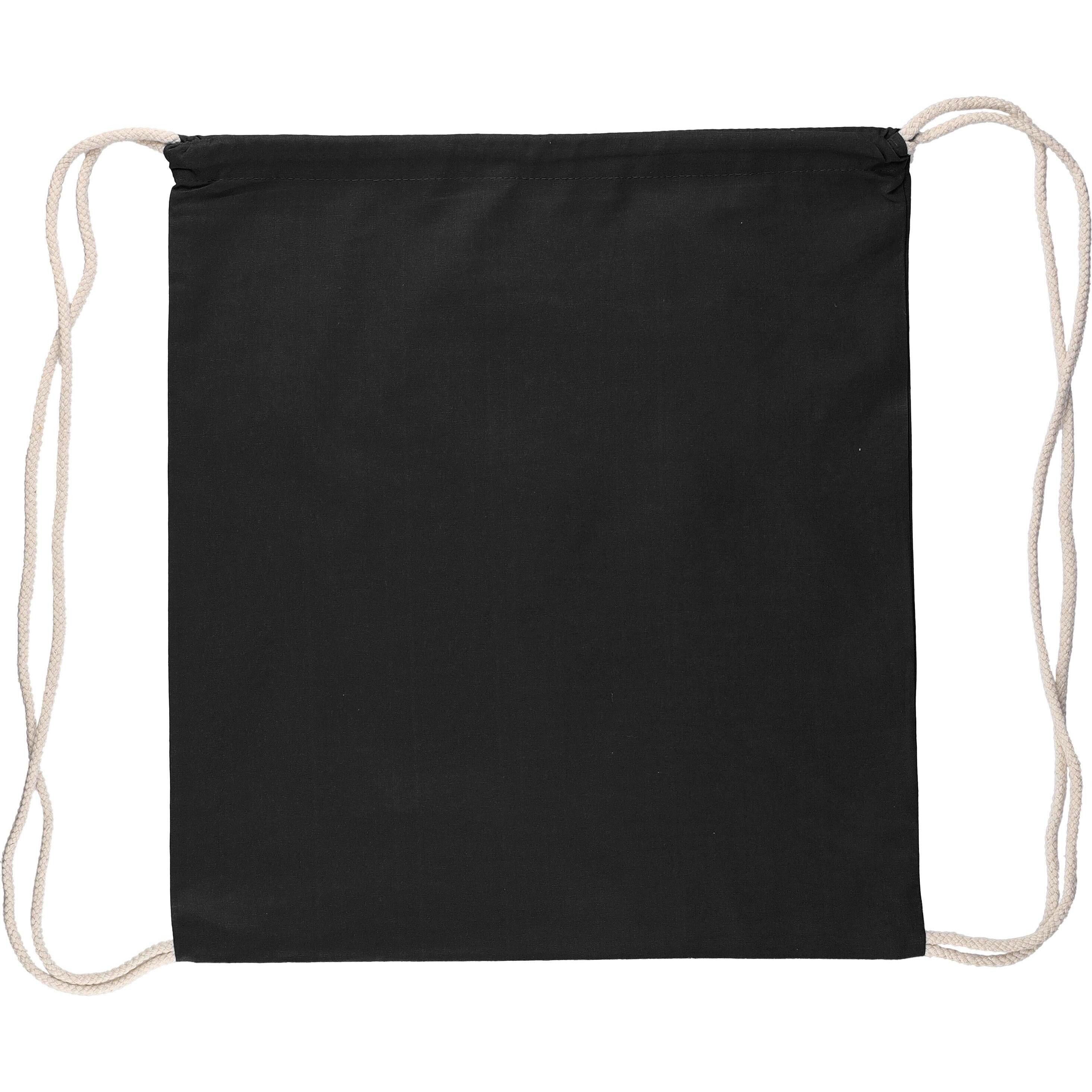 Kordelzug-Rucksack aus Öko-Baumwolle (140 g/m2) Bridget - schwarz-78