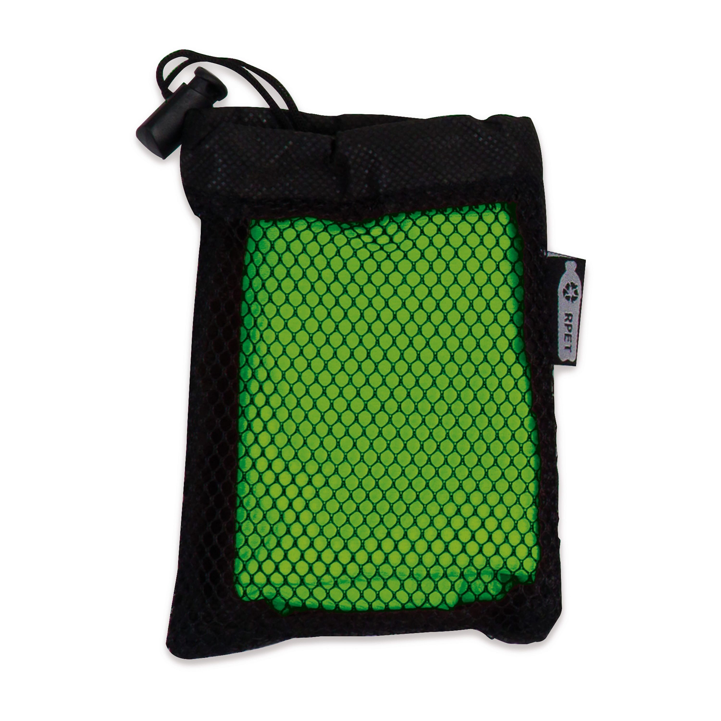 Kühlendes Handtuch aus RPET-Material, 30x80cm - schwarz  -  hellgrün-225