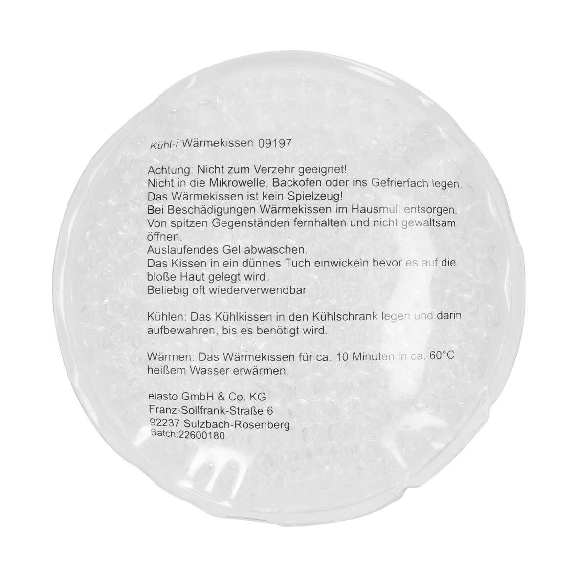 Kühl-/Wärmekissen Bead rund - transparent-428