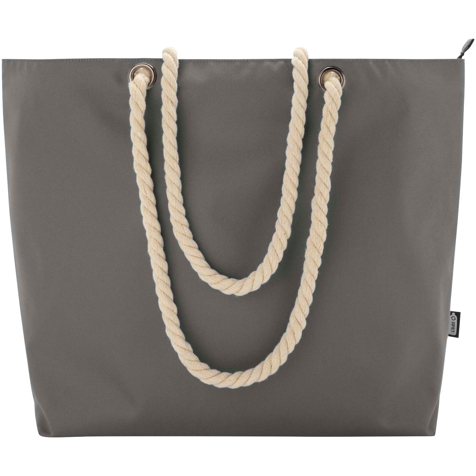 Panama Strandkühltasche mit Kordelgriffen aus recyceltem GRS-Material, 23L - grau-698