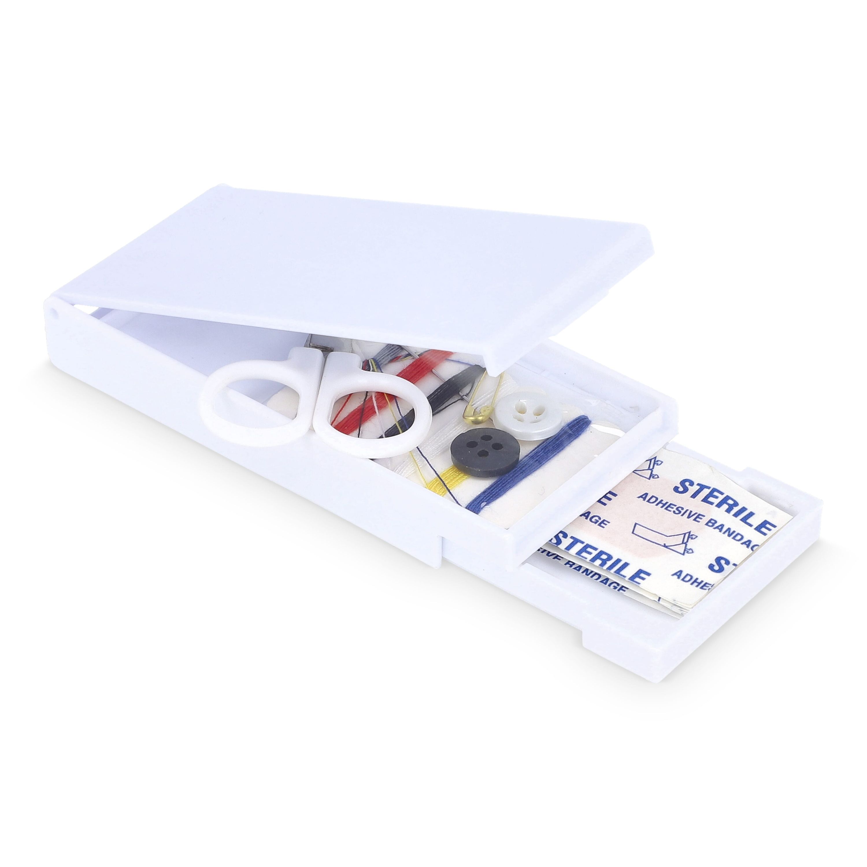 Reise-Näh- und Pflasterset in PP-Box - weiss-135