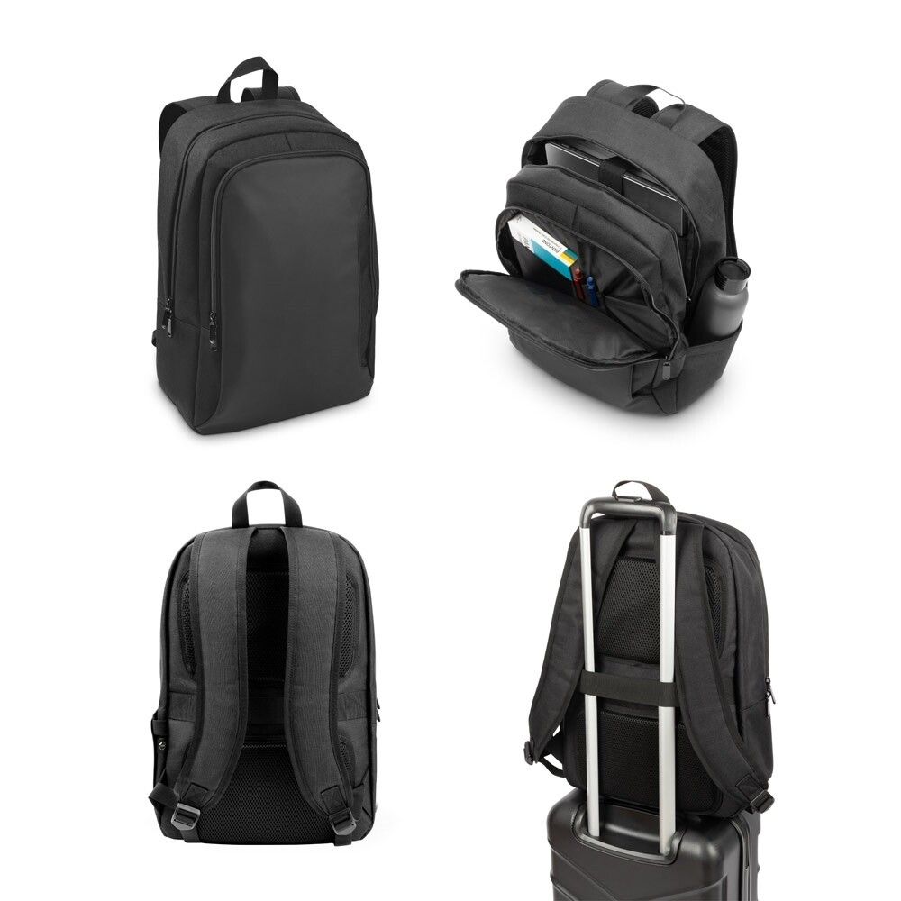 DRAMMEN Laptop-Rucksack aus hochdichtem 600D-Recycling-Polyester - schwarz-660