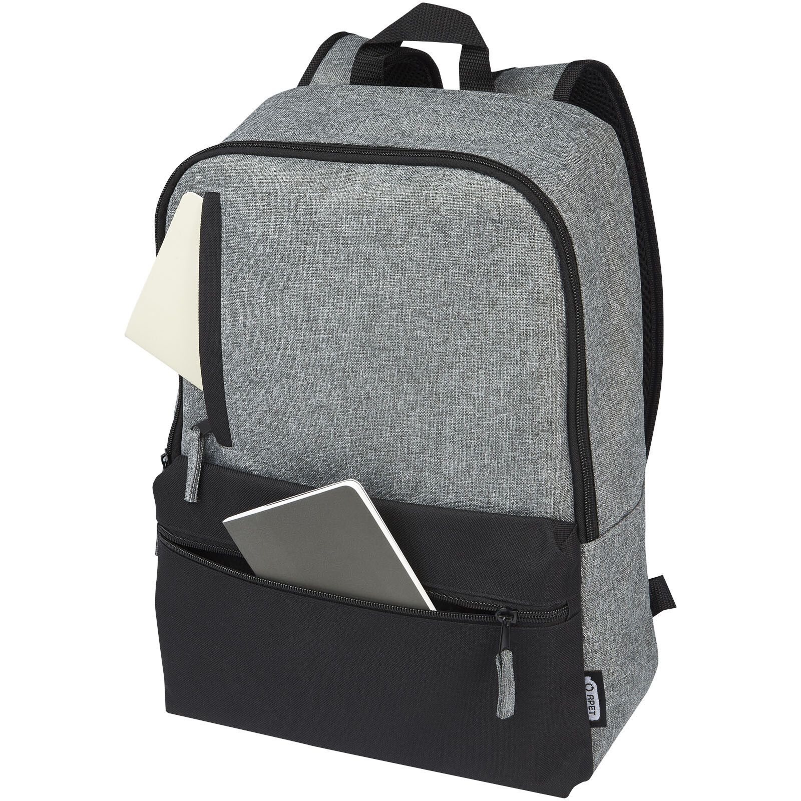 Reclaim 15" GRS recycelter Laptop Rucksack 14 L - schwarz -  heather grau-59