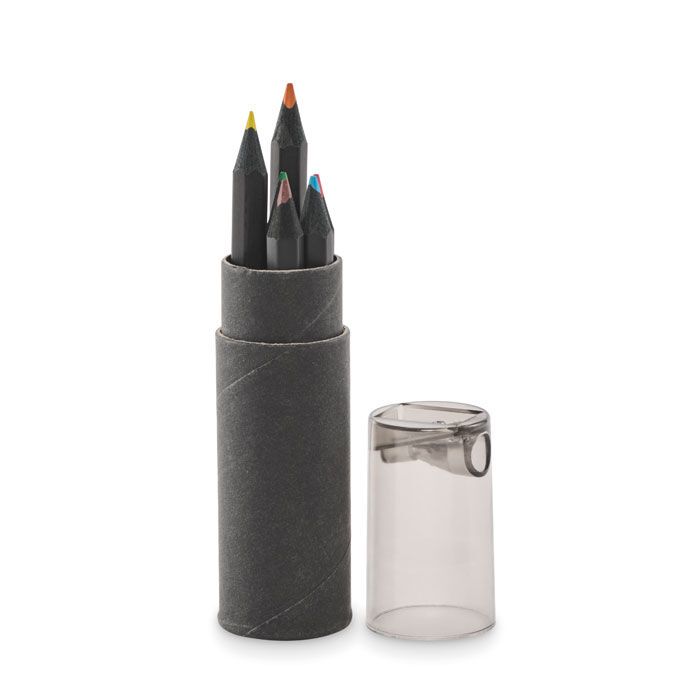 Buntstifte-Set mit Anspitzer NEGRO - schwarz-237