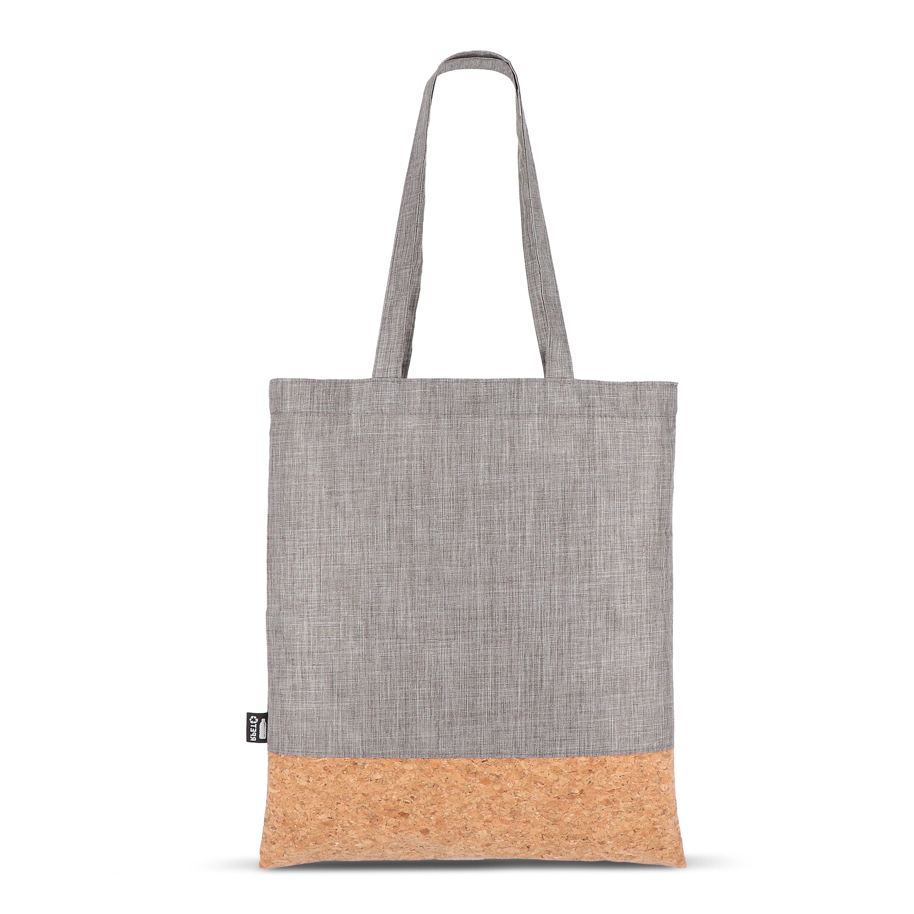 Tragetasche R-PET & Kork 35 x 40cm - grau-693