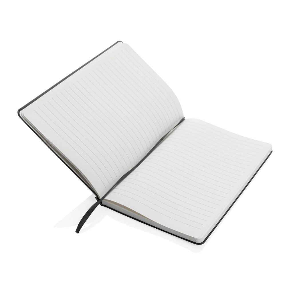 A5 Impact Steinpaper Hardcover Notizbuch - schwarz-832