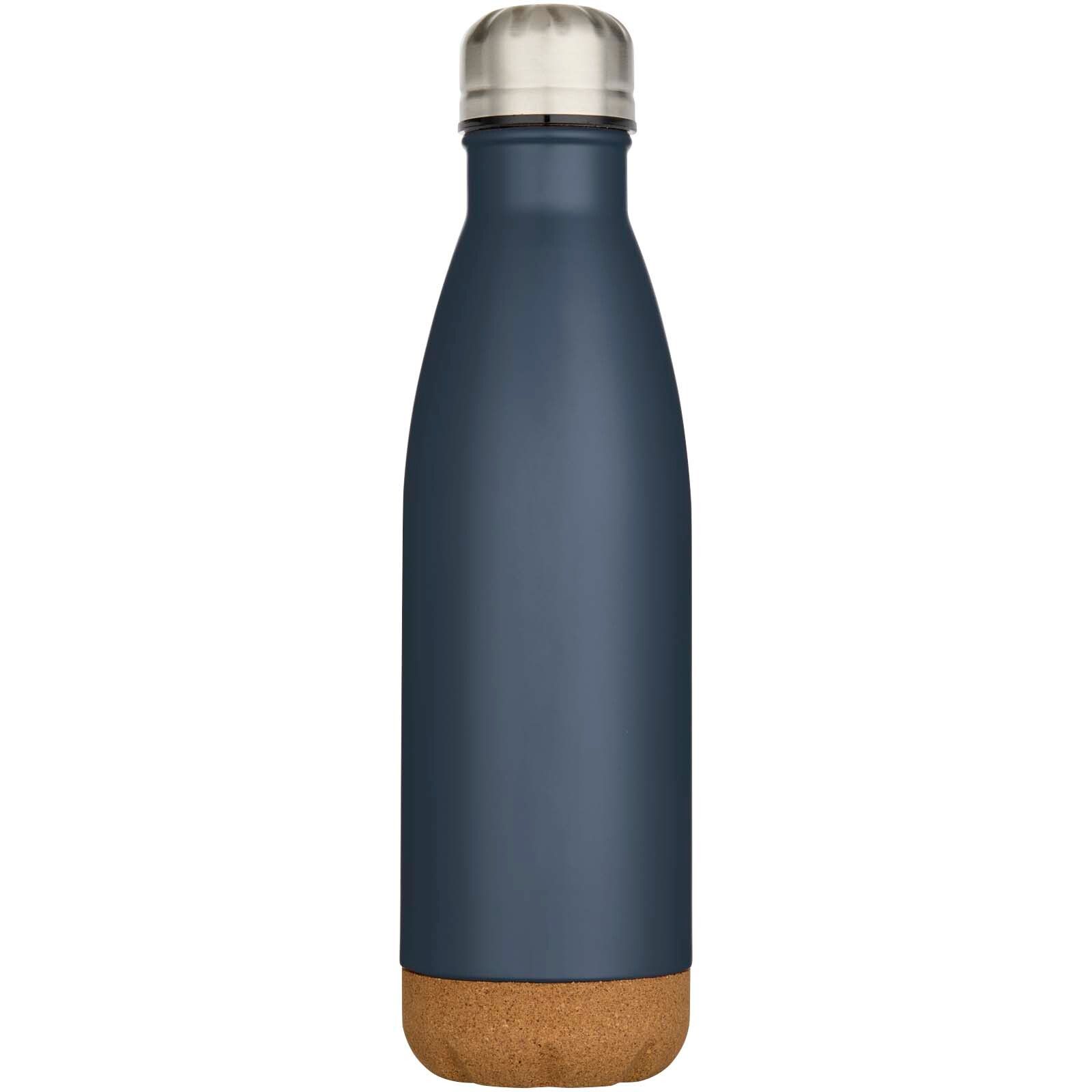 Cove 500 ml doppelwandige, vakuumisolierte Trinkflasche aus Edelstahl mit Korkdetails - hale blau-541