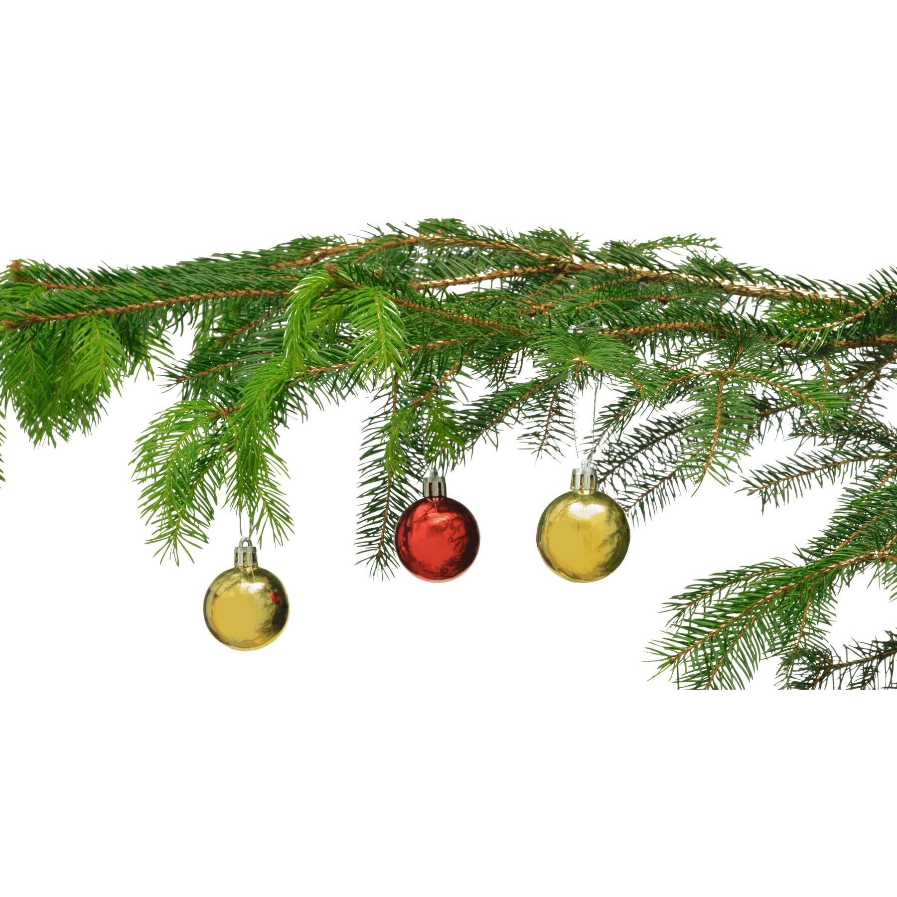 Baumkugeln XMAS LINE - gold - rot-200
