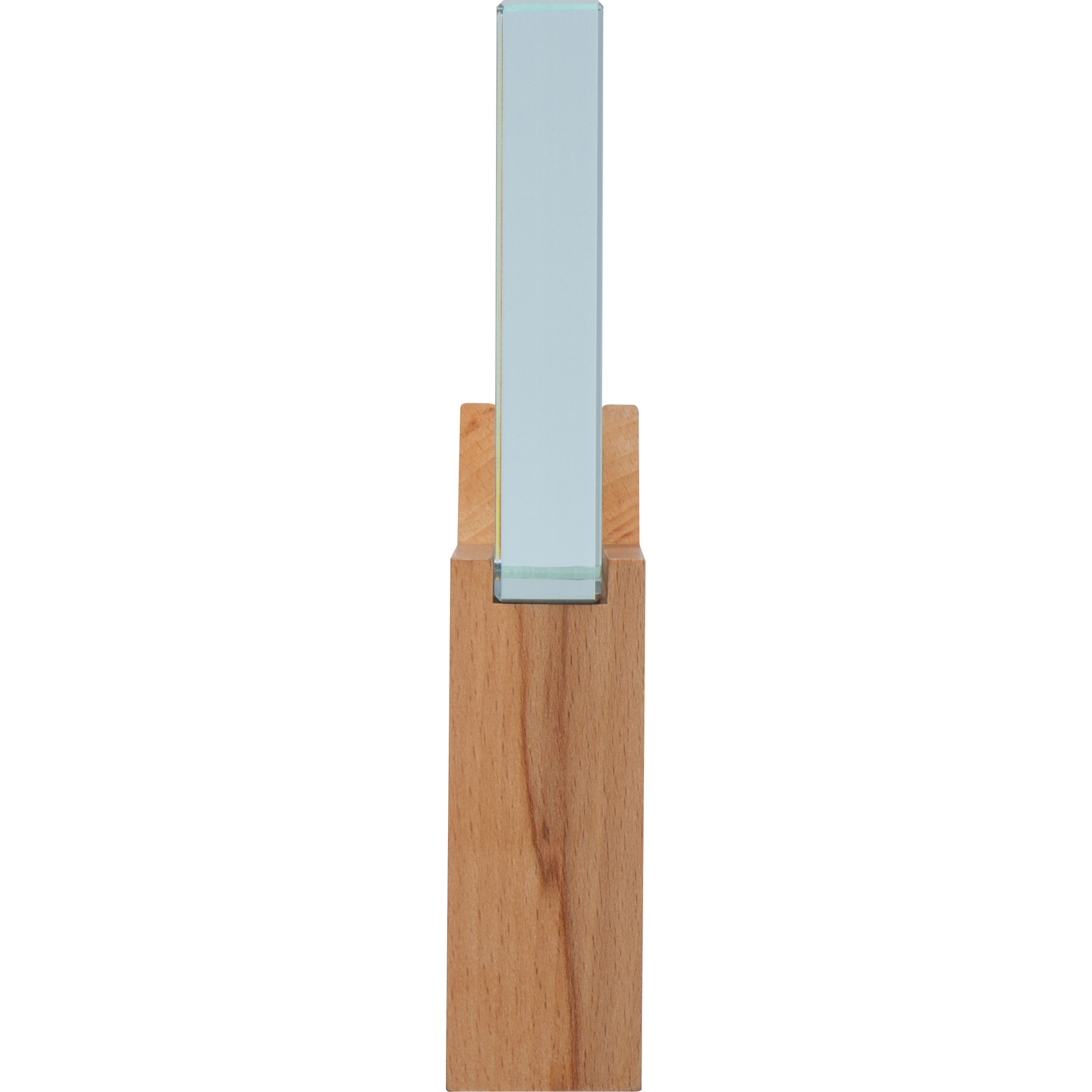 Trophäe mit Holzsockel - beige-910