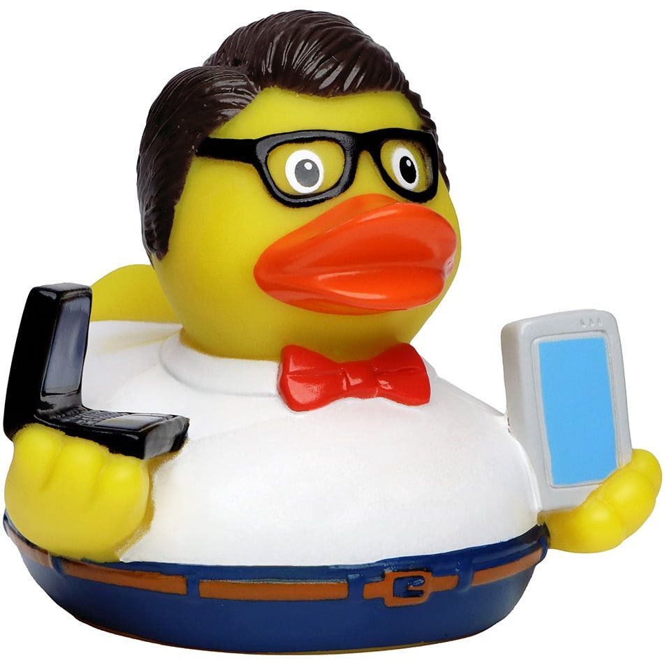 Quietsche-Ente Nerd - bunt-23