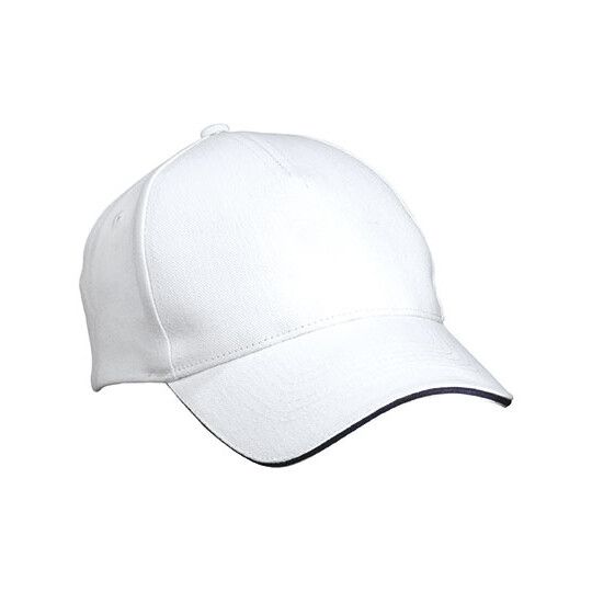 5 Panel Sandwich Cap - white - navy-442