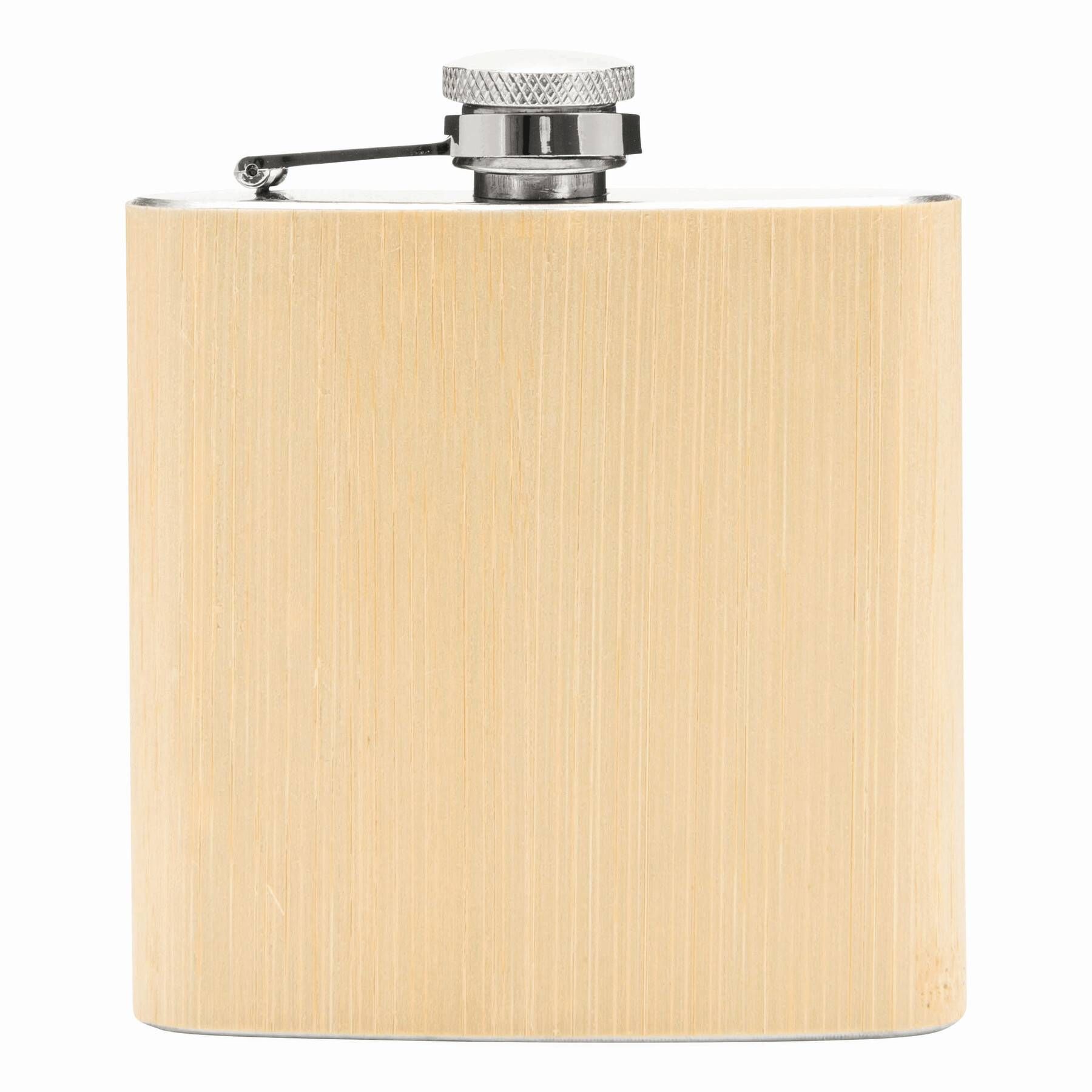 Flachmann BAMBOO STYLE - braun - silber-749