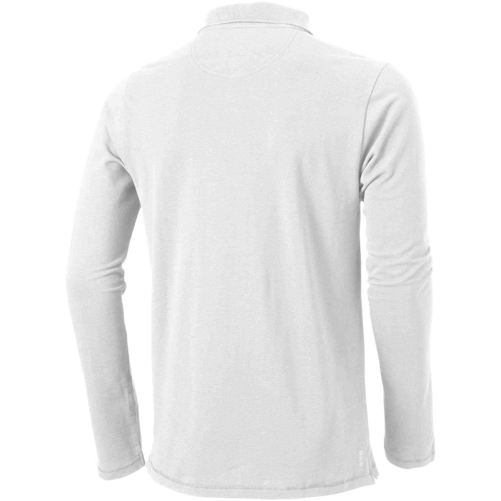Oakville Langarm Poloshirt für Herren - weiss - L-721